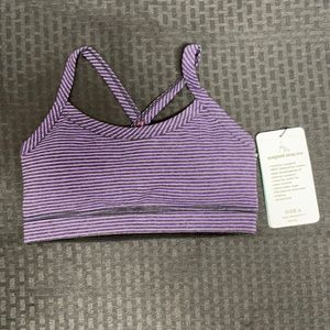Nancy Rose Performance Purple Black Strap Bra